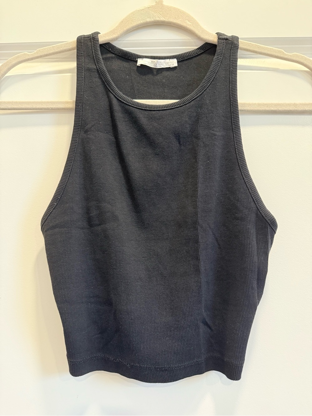 Zara Cropped Racerback Tank Top